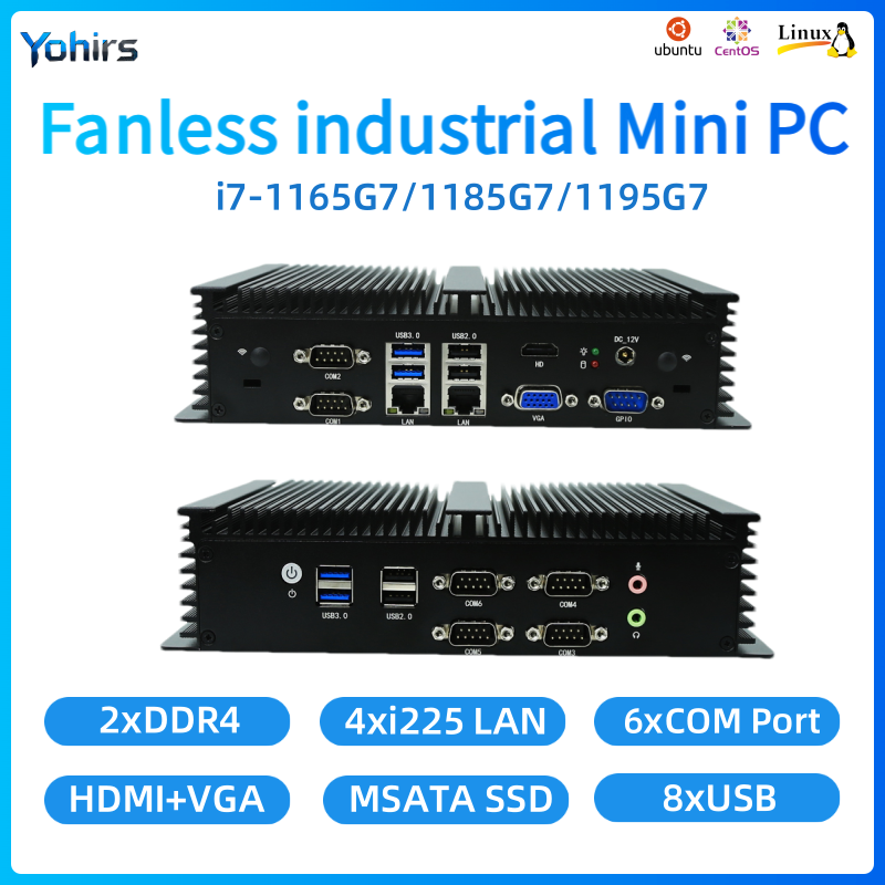 Fanless Industrial Pc Rs485 Core I7 - Fanless Embedded PC Intel Core i7-1165G7