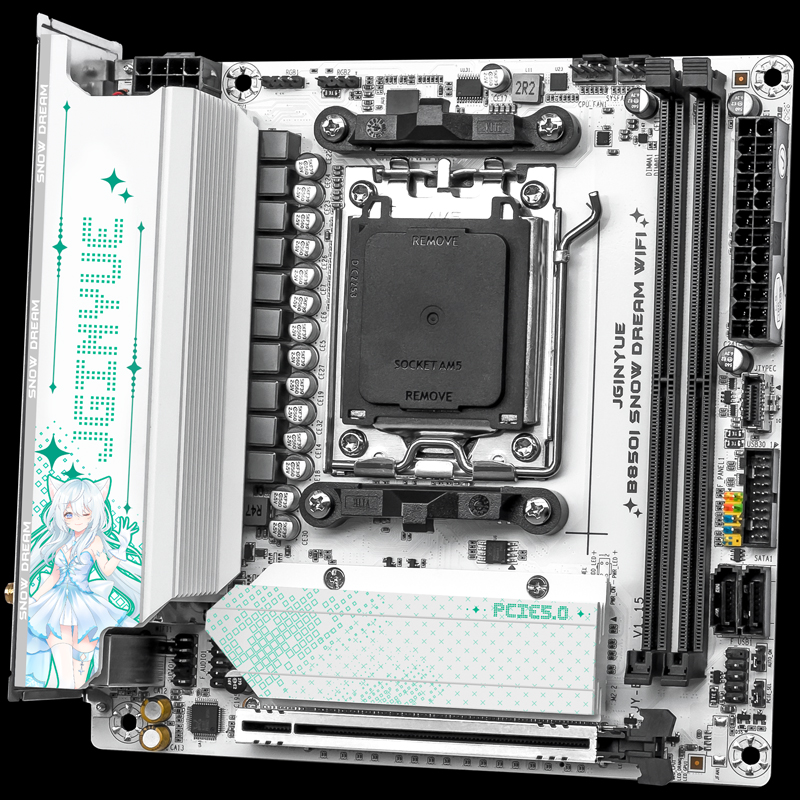 JGINYUE B850i Snow Dream WiFi  - Nas Motherboard 8 Sata Mini Itx review and price