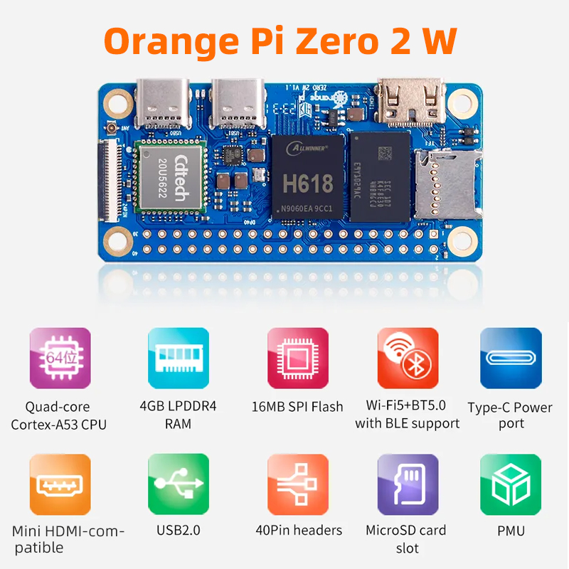 Orange Pi Zero 2W 4GB 2GB 1.5G - Rockchip Rk3588 Development Board review and price