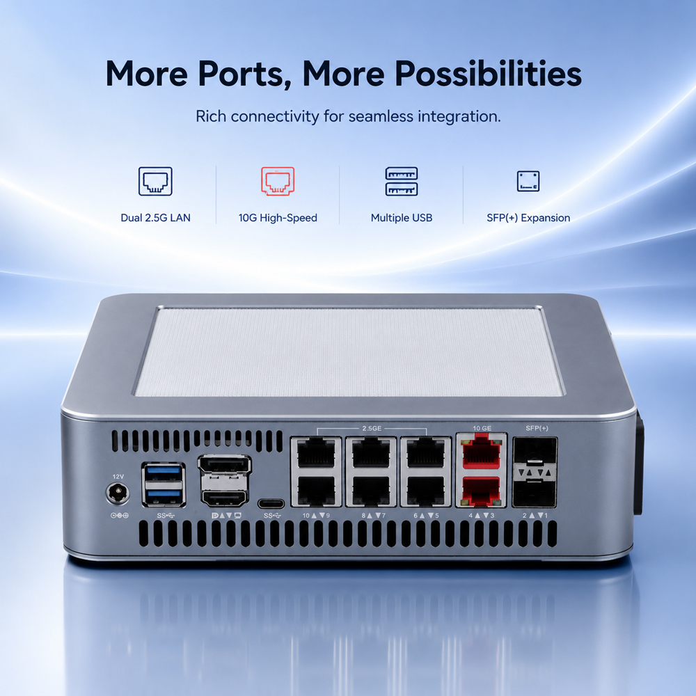 Qotom Q51551ST Mini PC Int el  - Dual Lan 10G Sfp+ Mini Pc review and price
