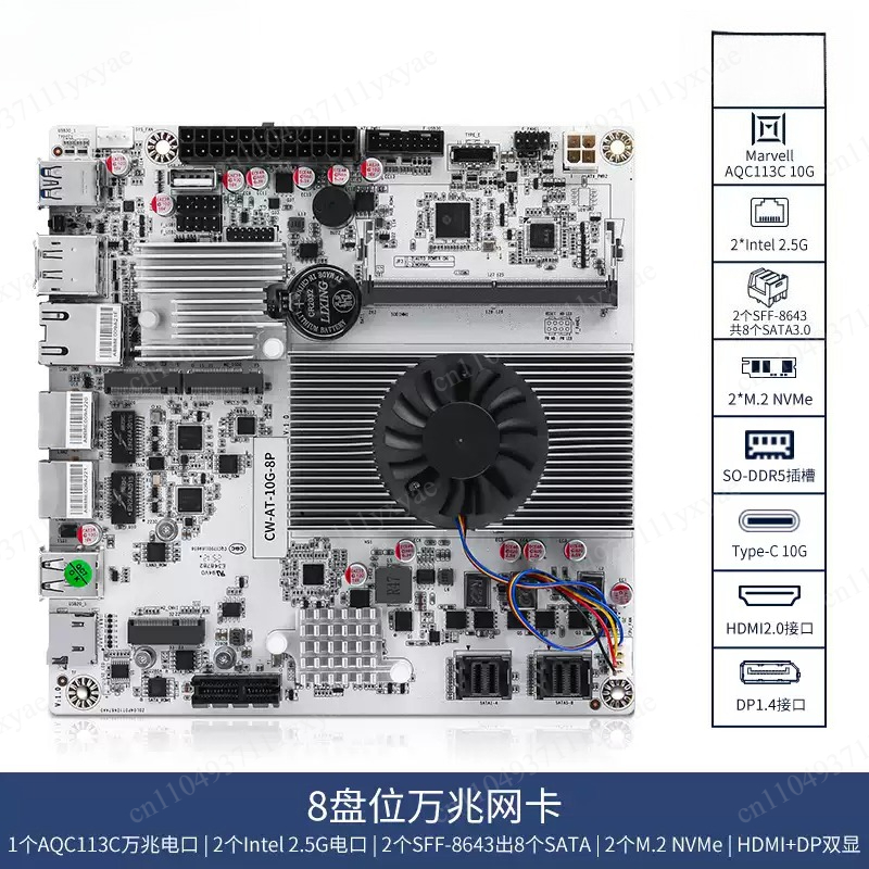 8-Bay NAS Motherboard with N10 - Nas Motherboard 8 Sata Mini Itx review and price