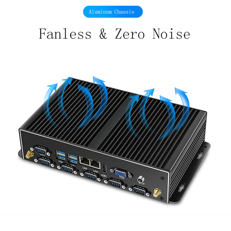 Mini Industrial PC Fanless Dua - Fanless Industrial Pc Rs485 Core I7 review and price